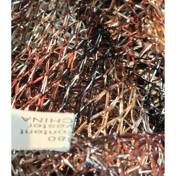 Elegant Metallic Knit Scarf Wrap With Fringe For Women 50x70 JJ4074 - Picture 11 of 11